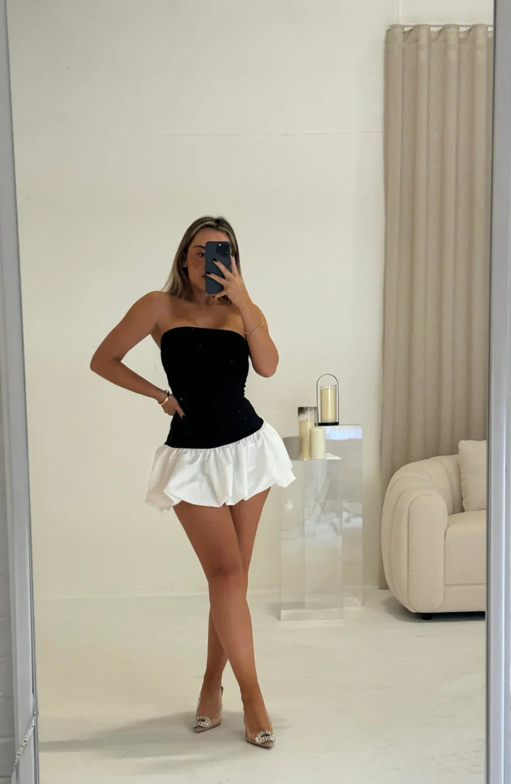 Danielle | Abito Mini con Orlo a Bolle
