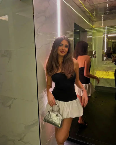 Danielle | Abito Mini con Orlo a Bolle