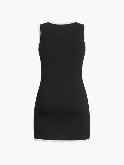 Julia® | Abito corto senza maniche in maglia con più tasche