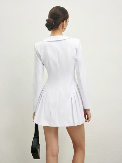 Elin® | Abito Corsetto Pieghettato con Rever