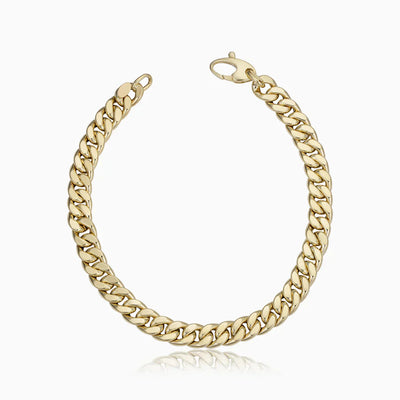 Perla - Bracciale in Catena Cubana in Oro