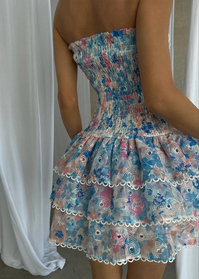 Kaylee | Vestito Floreale Senza Spalline