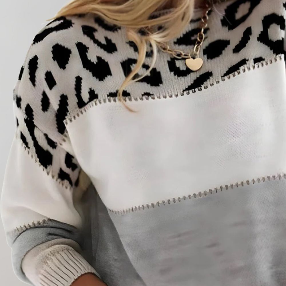 Addison | Maglione Leopardato alla Moda e Confortevole