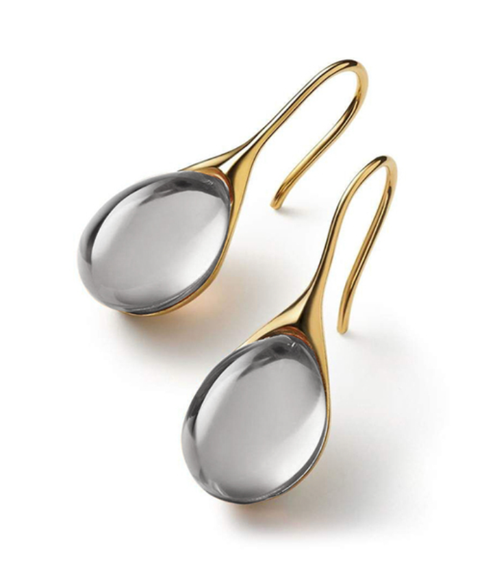 Kayla - Orecchini Eleganti in Cristallo e Oro per Donne