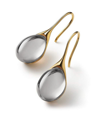 Kayla - Orecchini Eleganti in Cristallo e Oro per Donne