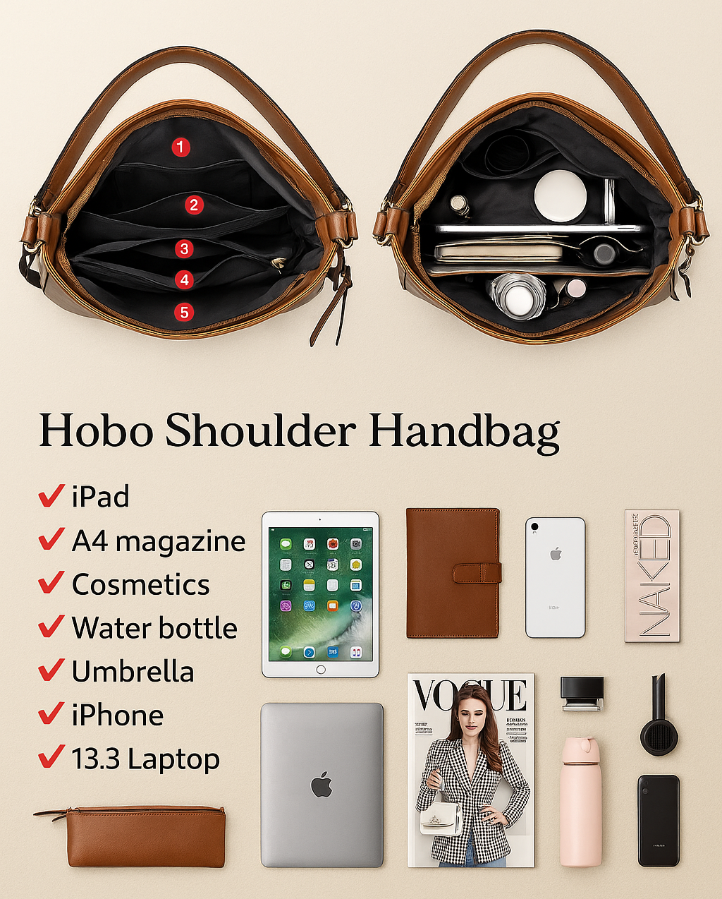 Blakely – Borsa Hobo in Pelle di Lusso