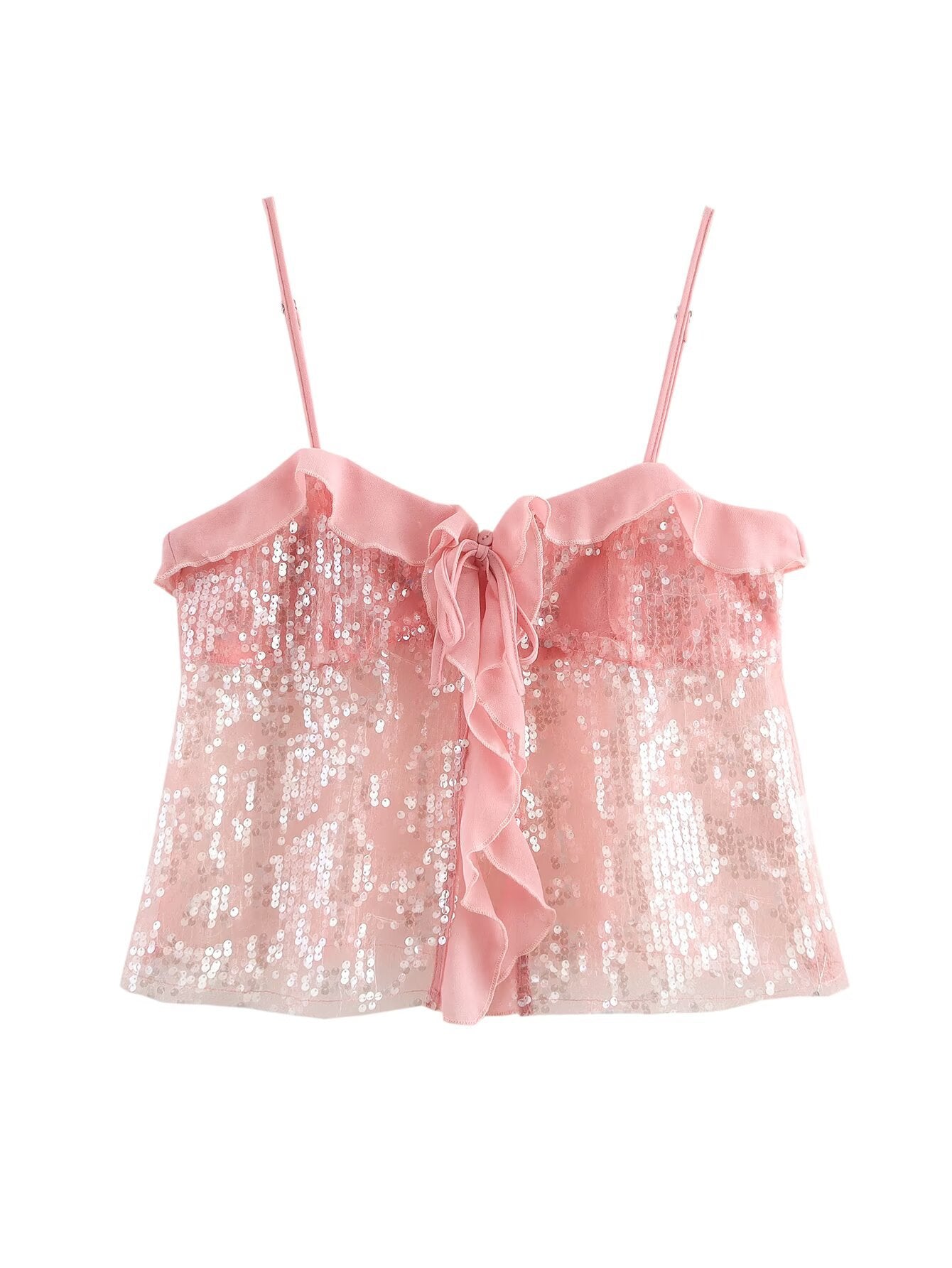 Clarissa | Top Halter con Paillettes