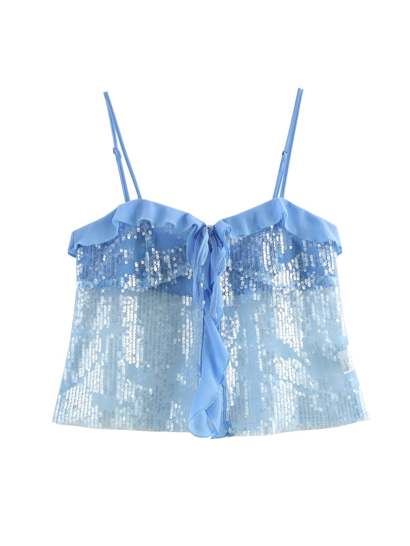 Clarissa | Top Halter con Paillettes