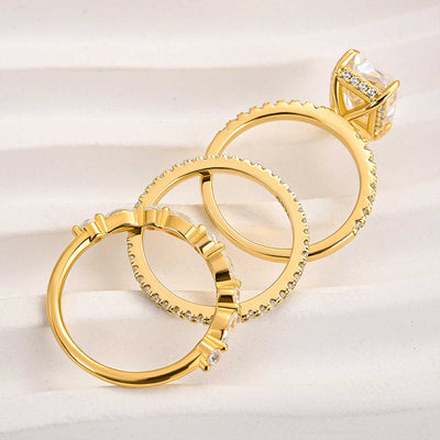 Set di 3 fedi nuziali Jaily | Oro