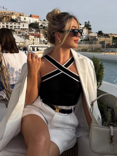 Hannah | Top con Design Incrociato