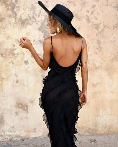 Mia - Elegante Maxi Dress con Spacco e Lunghezza Piena