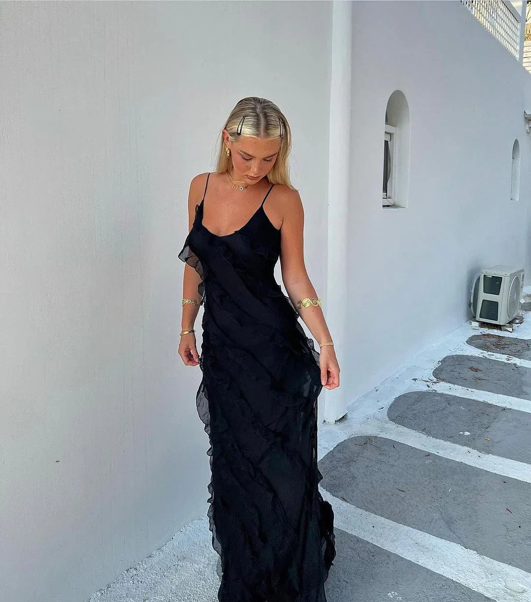 Mia - Elegante Maxi Dress con Spacco e Lunghezza Piena
