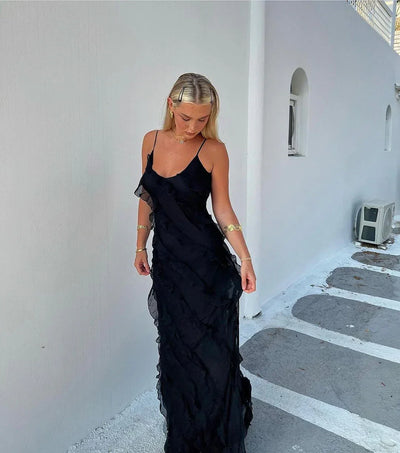 Mia - Elegante Maxi Dress con Spacco e Lunghezza Piena