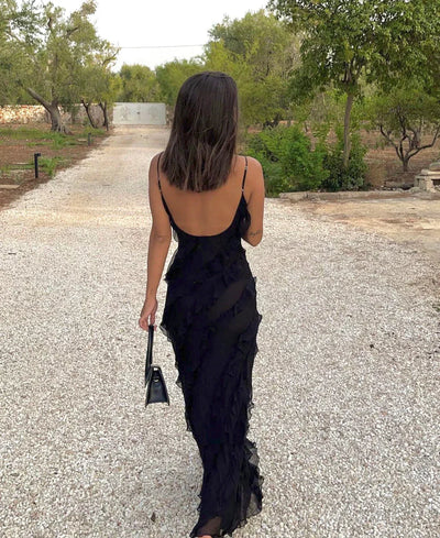 Mia - Elegante Maxi Dress con Spacco e Lunghezza Piena