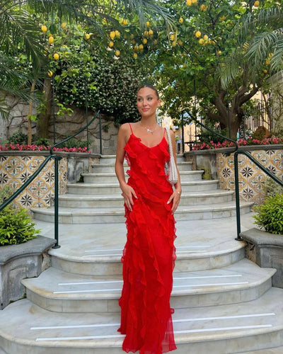 Mia - Elegante Maxi Dress con Spacco e Lunghezza Piena