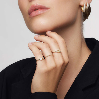 Anello con diamante a cupola | Oro