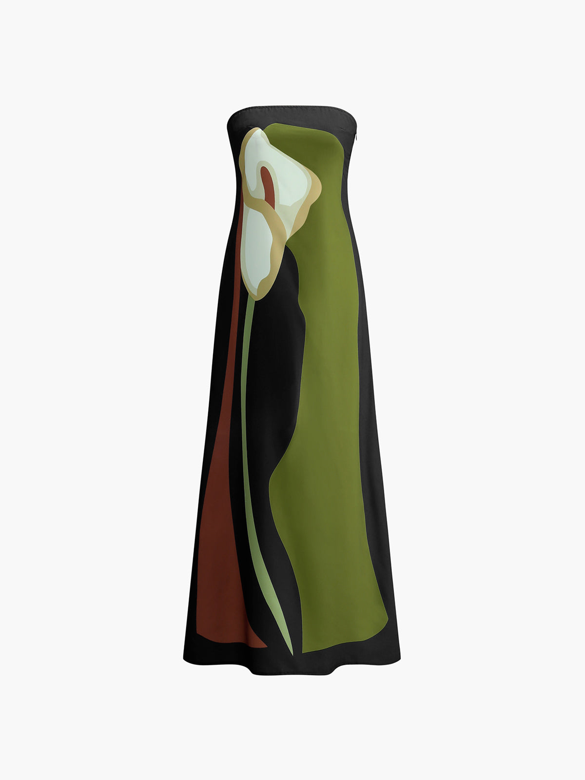 Paige - Abito Maxi Stampato Senza Spalline per Donna