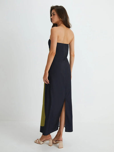 Paige - Abito Maxi Stampato Senza Spalline per Donna