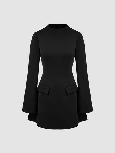 Valentina® | Abito Mini a Maniche Lunghe con Collo Alto
