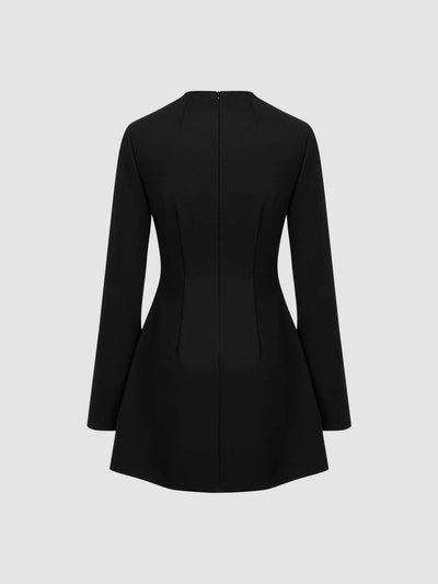 Valentina® | Abito Mini a Maniche Lunghe con Collo Alto