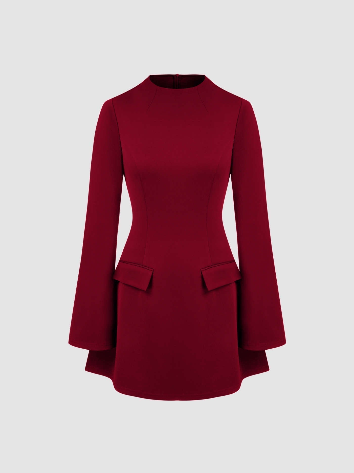 Valentina® | Abito Mini a Maniche Lunghe con Collo Alto