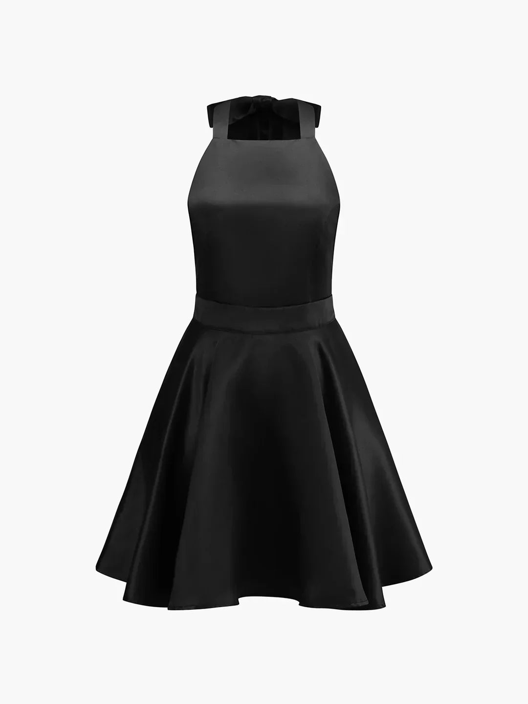 Mette® | Mini Abito Plissettato in Satin con Tasche Doppie e Schiena Scoperta