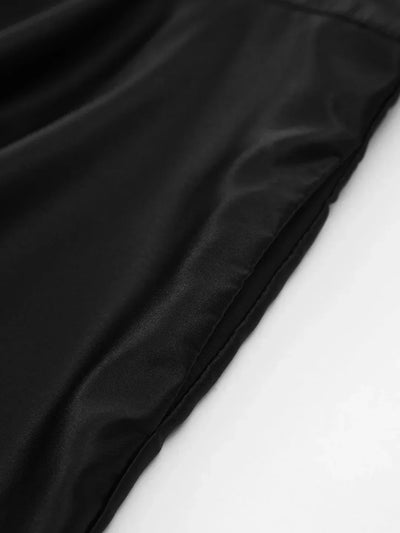 Mette® | Mini Abito Plissettato in Satin con Tasche Doppie e Schiena Scoperta