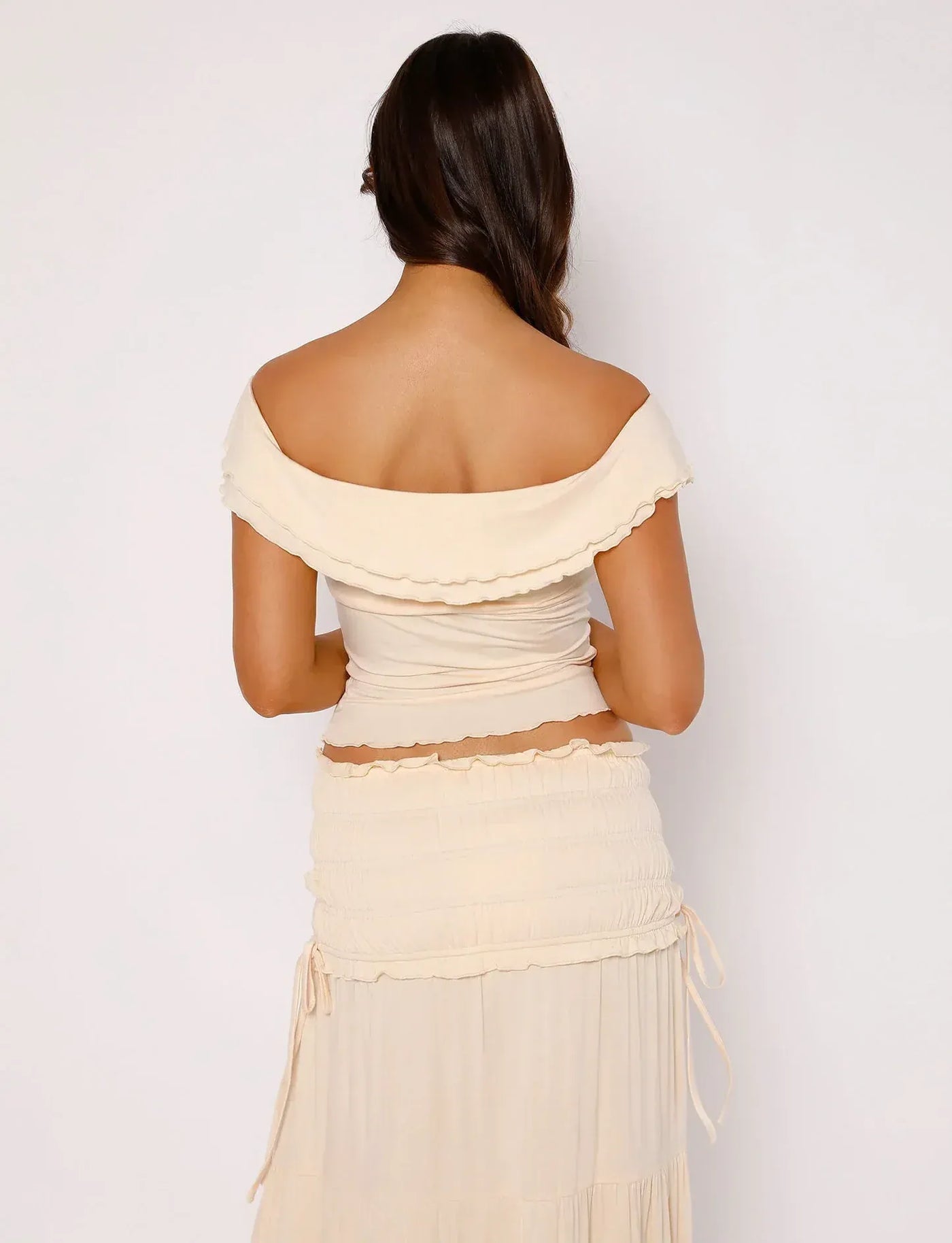 Paula | Top Volant con Gonna Maxi Set Boho