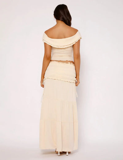 Paula | Top Volant con Gonna Maxi Set Boho