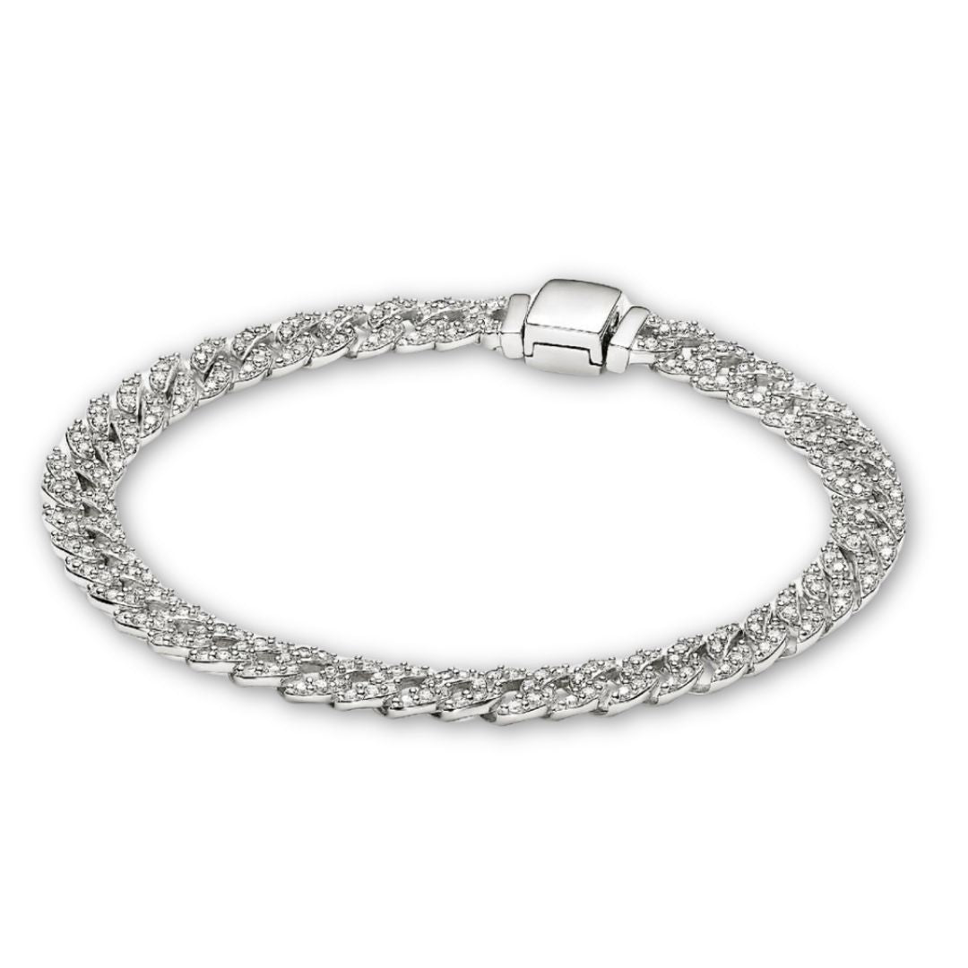 Bracciale cubano pavé | Oro