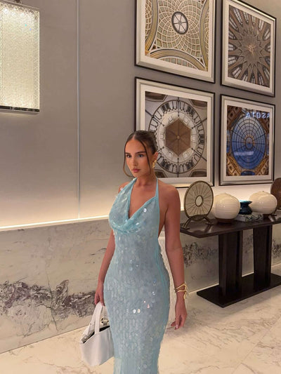Leanna | Abito Maxi in Paillettes Sfavillanti