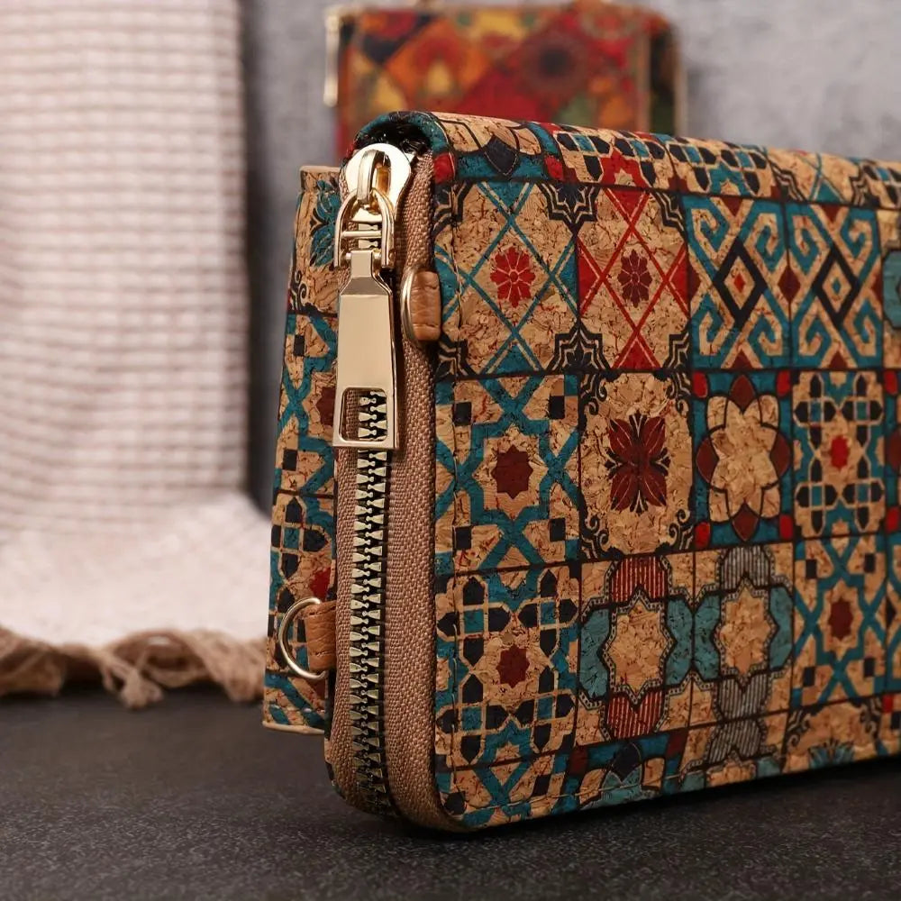 Julia - Portafoglio a tracolla floreale boho per donne