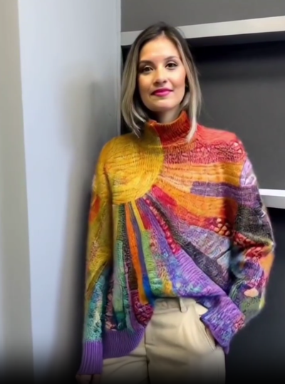 Lilibeth | Maglione Colorato con Collo Alto
