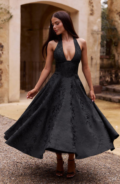 Esmeralda | Abito Midi Senza Maniche con Scollo Halter