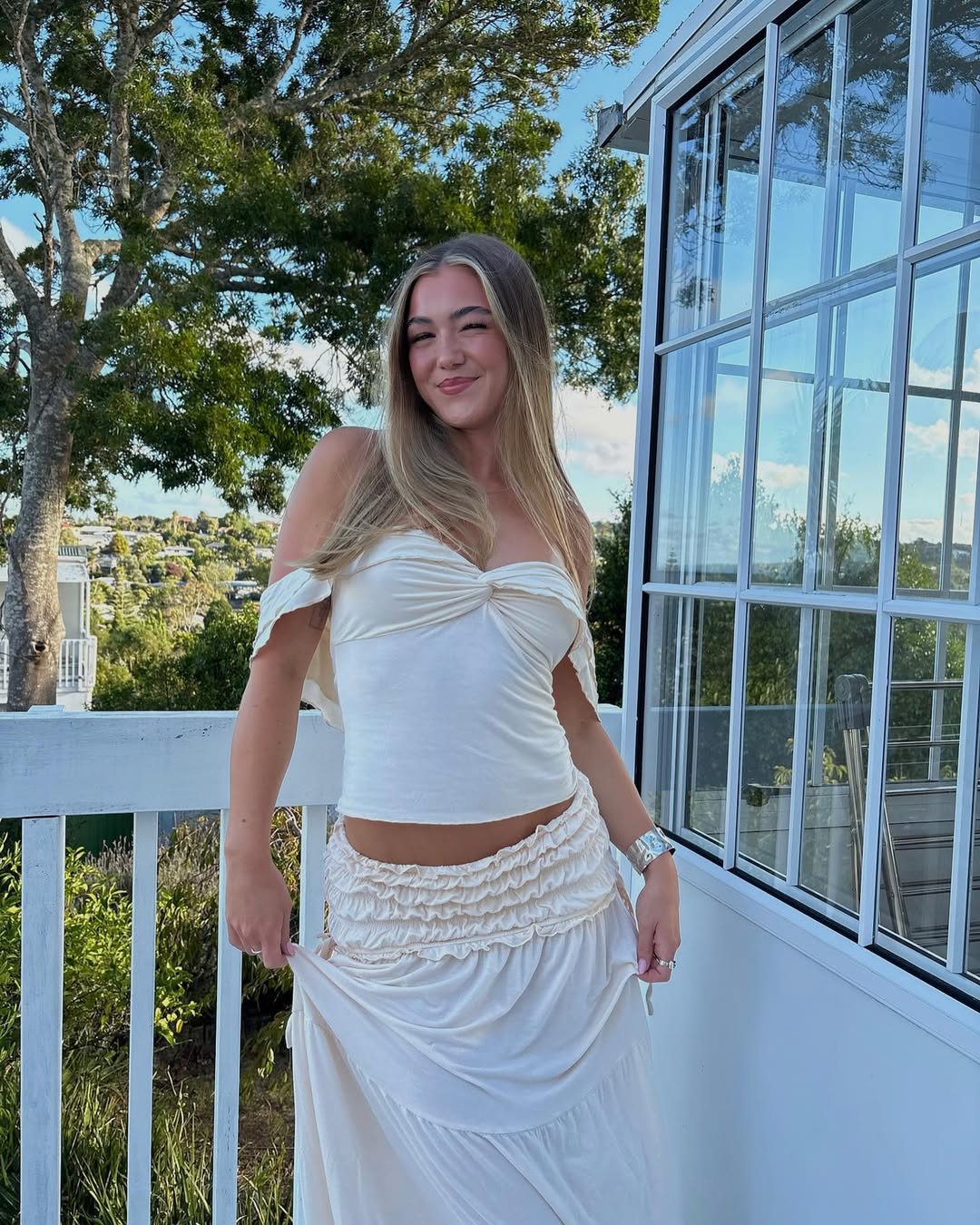 Paula | Top Volant con Gonna Maxi Set Boho