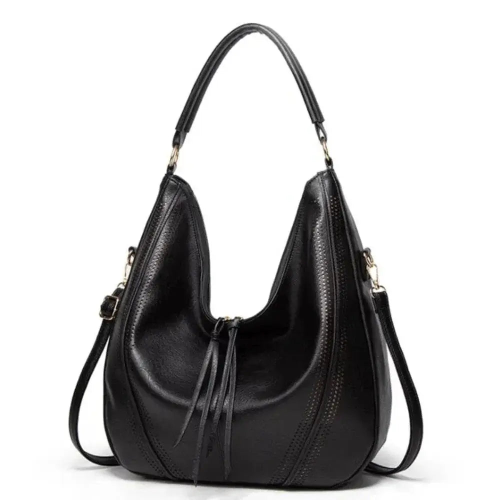 Sienna - Elegante Borsa a Spalla con Frange e Intagli