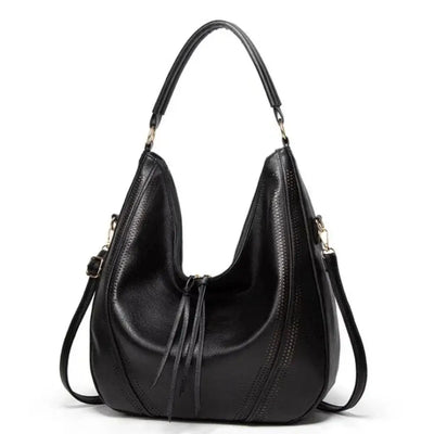 Sienna - Elegante Borsa a Spalla con Frange e Intagli