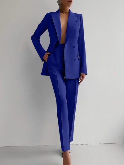 Monroe - Set Blazer e Pantaloni in Colore Solido Casual