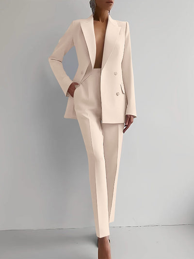 Monroe - Set Blazer e Pantaloni in Colore Solido Casual
