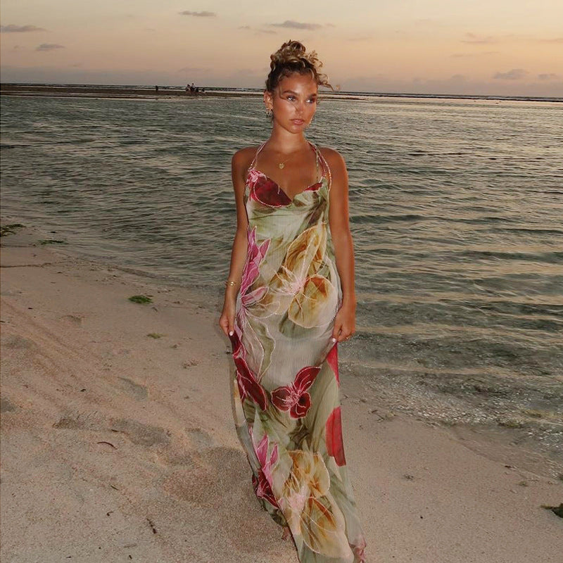 Leah - Abito lungo chic senza schiena per donna