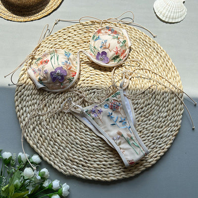 Nicole - Set bikini a due pezzi con ricami