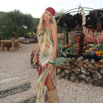 Leah - Abito lungo chic senza schiena per donna