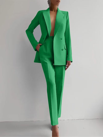 Monroe - Set Blazer e Pantaloni in Colore Solido Casual