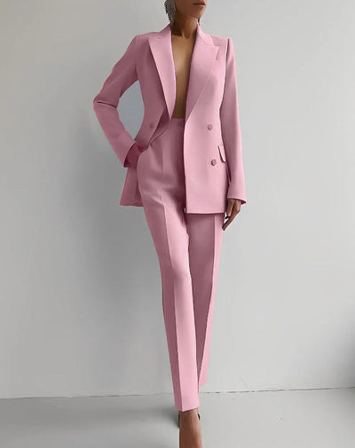 Monroe - Set Blazer e Pantaloni in Colore Solido Casual