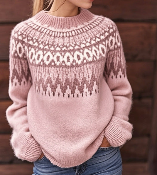 Gerda | Maglione Rosa con Stampa