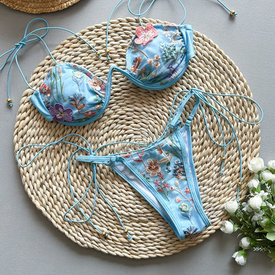 Novalee | Costume da bagno con ricamo a spacco