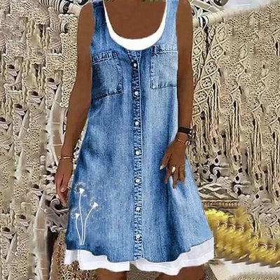 Sofia™ | Morbido ed Elegante Vestito in Denim