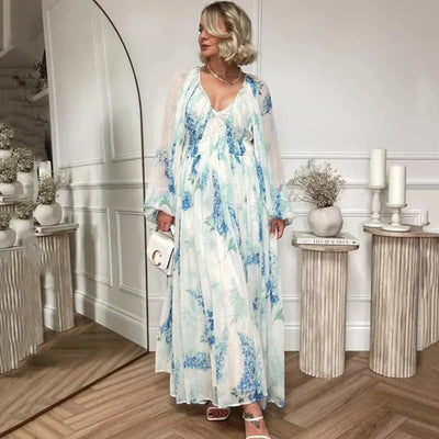 Nora – Vestito Maxi Blu Oceano