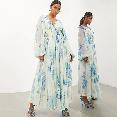 Nora – Vestito Maxi Blu Oceano