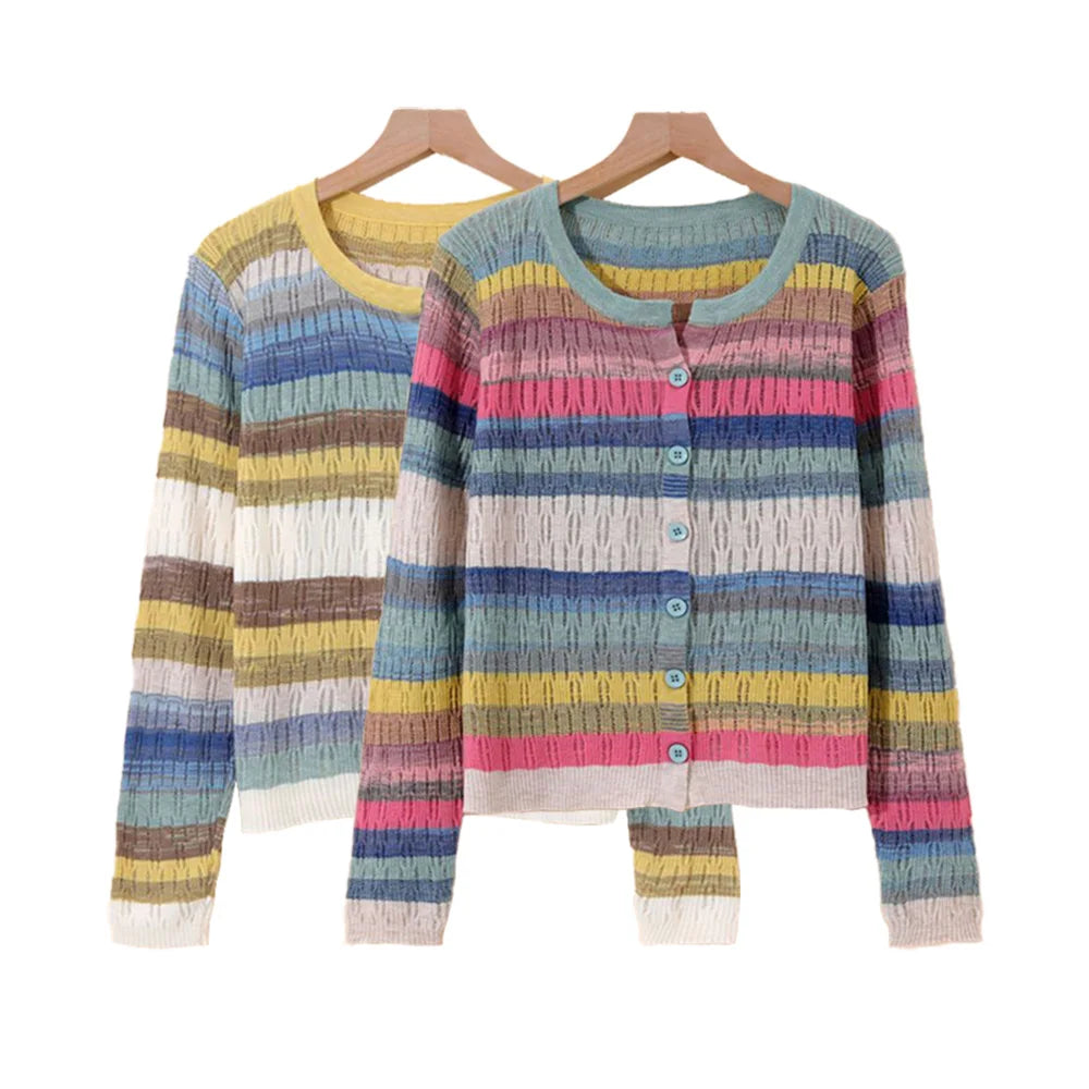 Myrna | Cardigan a righe ispirato al vintage